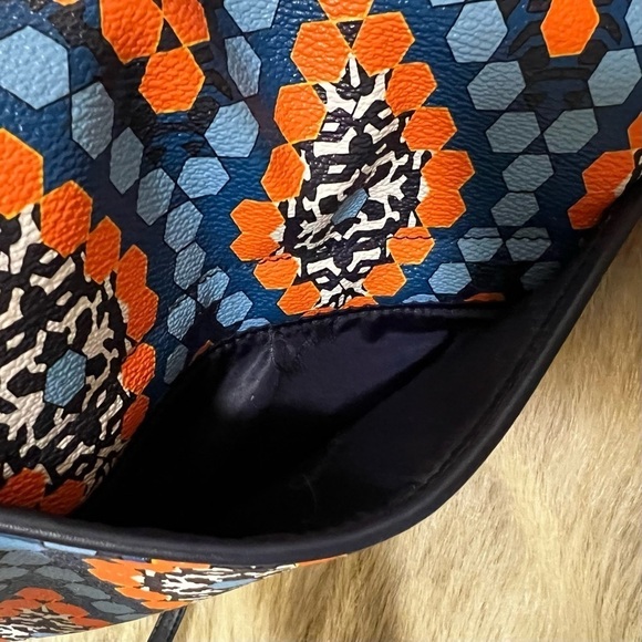 New VERA BRADLEY Marrakech Beads Flap Crossbody Blue Orange Commute Adjustable - Picture 10 of 14